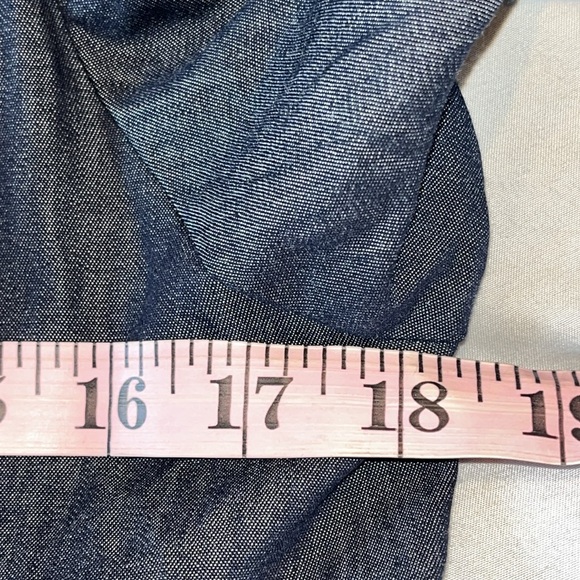 Kika Vargas x Target Women’s Dark Chambray Button Up Baby Doll Puff Sleeve Top M - Picture 7 of 11